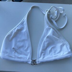 White Triangle Bikini Top